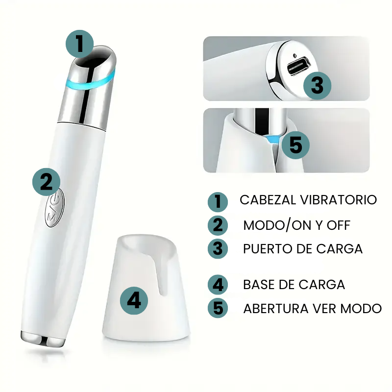 Masajeador de Ojos y Labios Eléctrico con Vibración