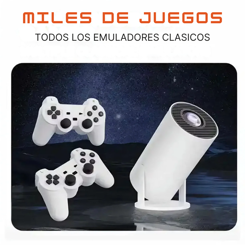 Proyector 2 en 1 con Videojuegos – Cine y Diversión en Casa