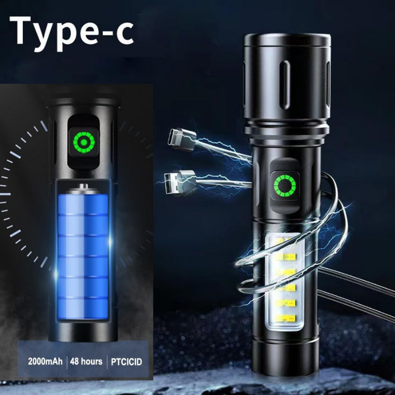 Linterna LED de alta potencia recargable