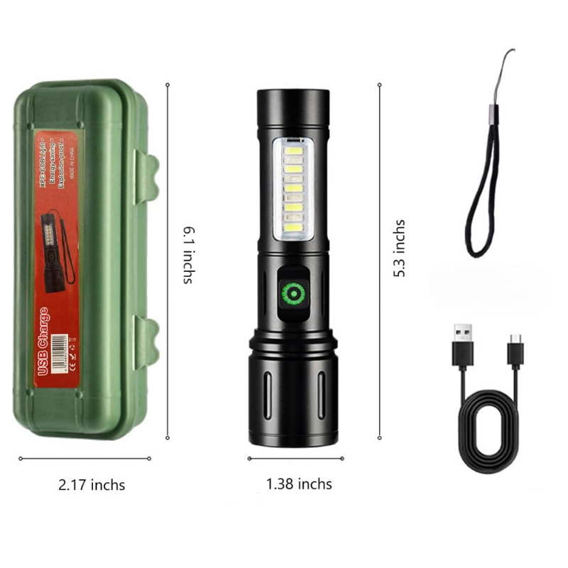 Linterna LED de alta potencia recargable