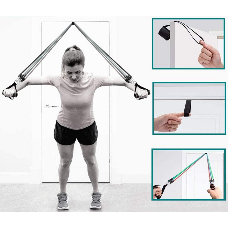 Bandas Elásticas de Ejercicio con Accesorios