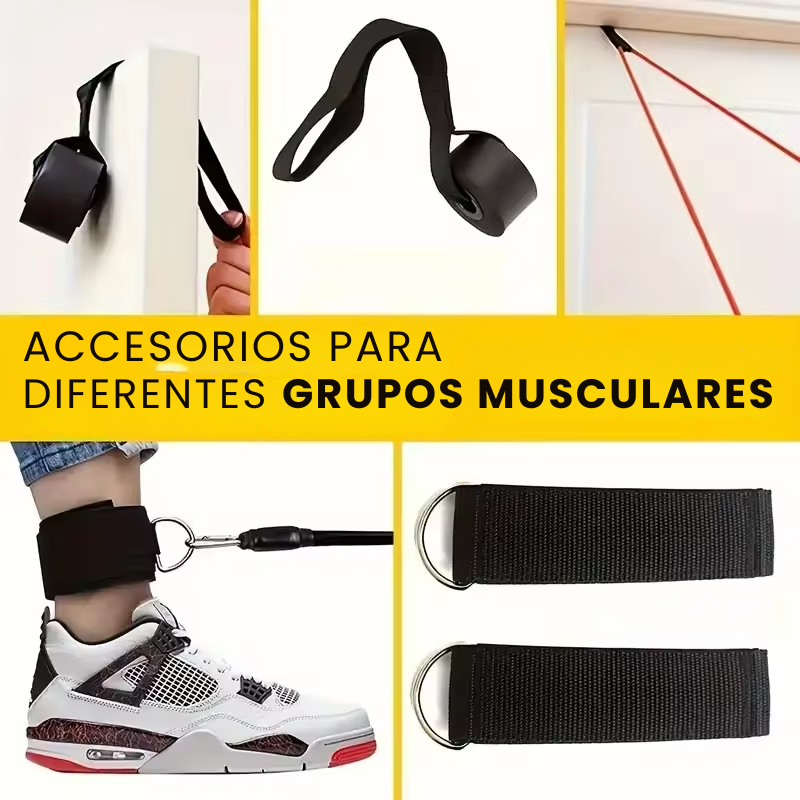 Bandas Elásticas de Ejercicio con Accesorios