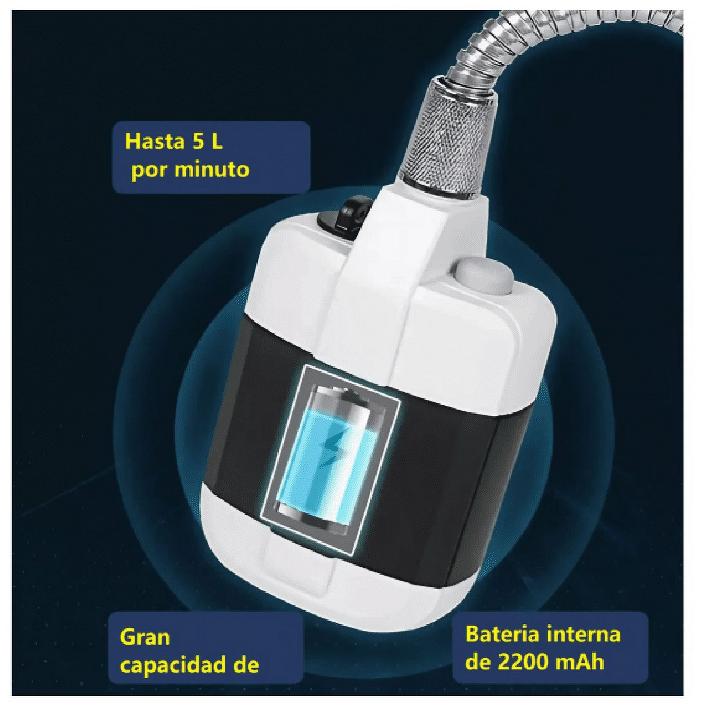 Ducha Portátil Recargable con Batería USB