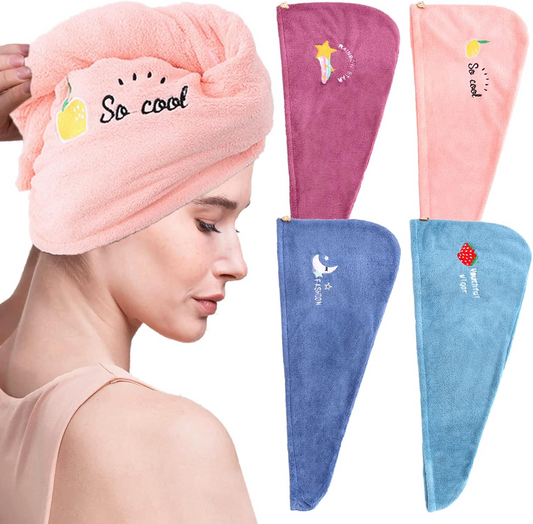 Set de 2 Toallas Turbante para el Cabello (Colores Surtidos)