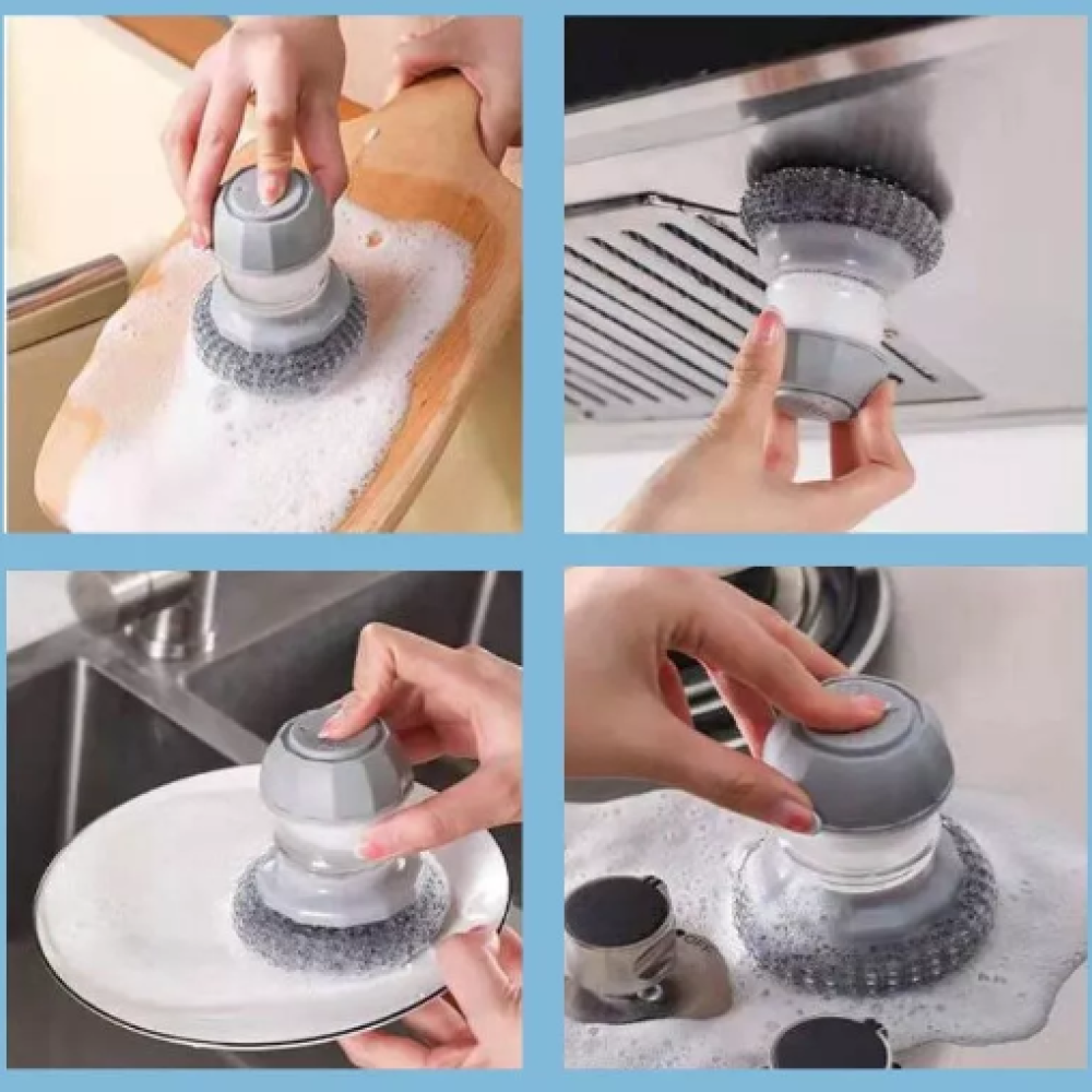 Cepillo de Cocina con Dispensador de Jabón