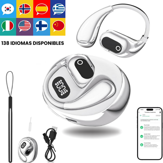 Auriculares Inteligentes Traductores en Tiempo Real (138 Idiomas)