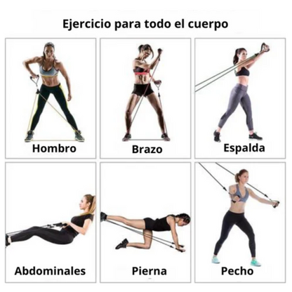 Bandas Elásticas de Ejercicio con Accesorios