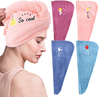 Set de 2 Toallas Turbante para el Cabello (Colores Surtidos)